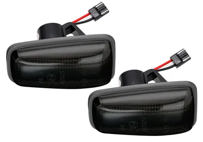Für Peugeot 106 306 406 806 Expert Partner 2x LED Seitenblinker Schwarz Smoke in der Farbe Schwarz von Goingfast