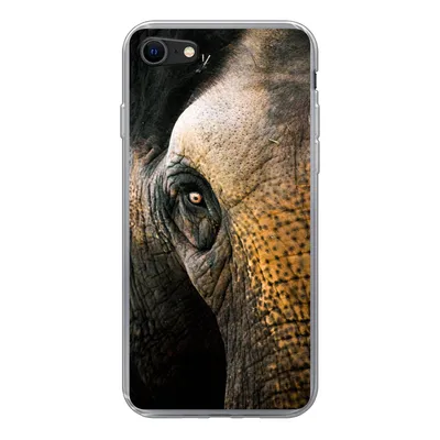 Produktbild von MuchoWow® Handyhülle Schutzhülle Hülle für iPhone SE 2022 Elefant - Nahaufnahme - Tiere - Natur Silikon Softcase Handy Hülle - Schutzhülle