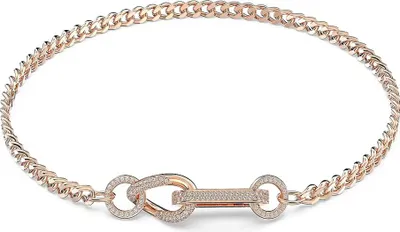 Produktbild von Swarovski Halskette Dextera Pavé Weiß, 18k Rosévergoldung 5656624