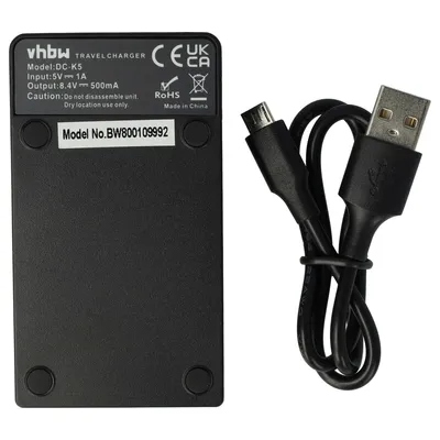 Produktbild von vhbw USB-C Ladegerät kompatibel mit Panasonic Lumix DMC-FZ200, DMC-FZ2000, DMC-FZ1000 II Kamera Camcorder - Ladeschale + USB-C Kabel Ladeanzeige