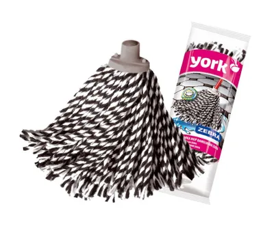 Obrázek produktu pro Bavlněná hlava MOP se vzorem zebry 1ks - YORK ZEBRA - CLEAN HOUSE