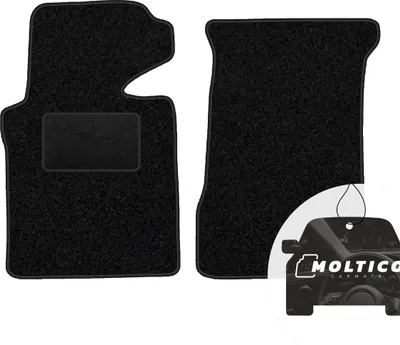 Image de moto-MOLTICO Tapis de sol avant en velours pour voiture Tapis de voiture noir Set de 2 pièces pour BMW Série 3 E36 Cabrio 1990-1999
