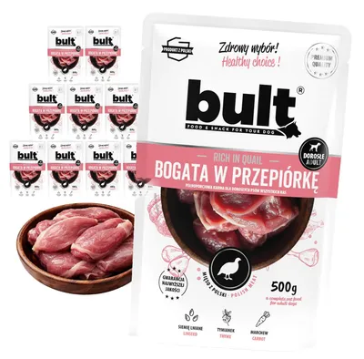 Produktbild von Bult | Feuchtes Hundefutter für Hunde - Wachtel - 10x500g - Proteinreiche Hundenahrung - Feuchtes Hundefutter