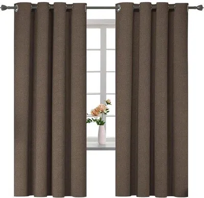 Produktbild von Verdunkelungsvorhang-Set – wärmeisolierend – 2 Stück – Kaffee – 140 x 175 cm