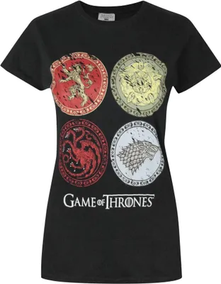 Produktbild von Game Of Thrones Damen House Wappen T-Shirt NS4588 (S) (Schwarz)