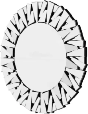 Zdjęcie produktu dla Lustro ścienne - do łazienki lub salonu - unikalne lustro dekoracyjne Sunburst - 80 cm srebrne fazowane lustro szklane akcentujące