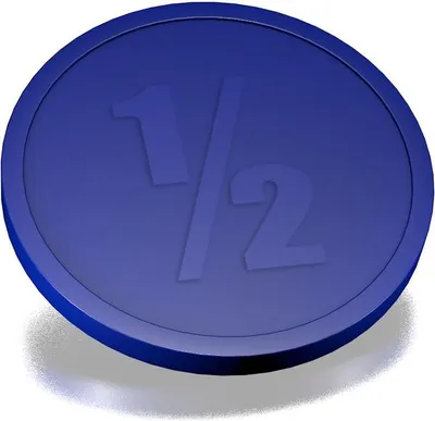 Produktbild von CombiCraft Kunststoff 1/2 Wertmarken in Dunkelblau  Ø29 mm  - Packung mit 250 Stück