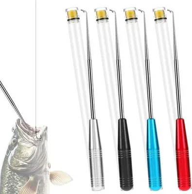 Obrázek produktu pro Sada 4 kusů nástrojů na odstranění rybářských háčků – rychlé odstranění háčků – pružinový nástroj na háčky – sada rybářského příslušenství s přepravním kufříkem