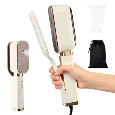 Immagine prodotto di Ferro da stiro a vapore portatile, potenza 1000 W, serbatoio dell'acqua da 60 ml, tempo di riscaldamento 25 secondi, temperatura del vapore 155 °C, emissione di vapore 8 g/min