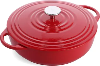 Obrázok produktu pre Liatinová panvica - 28 cm - Chilli červená - Vhodná na indukciu