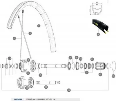 Produktbild von Mavic Ksyrium Pro Ust Disc 19c Hinterradfelge Schwarz 700 - 28´´ Schwarz 700 - 28´´