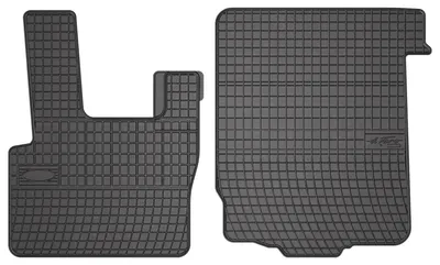 Image de Tapis avant en caoutchouc pour DAF CF 2002- – 2 pièces, noirs, sur mesure
