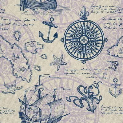 Image de DECOSTOFFE D'EXTÉRIEUR OXFORD - Motif Seekarte I DX257