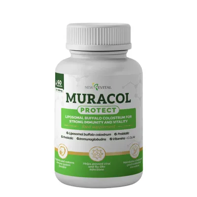 Obrázek produktu pro Muracol Protect – liposomální buvolí kolostrum s probiotiky – 60 kapslí