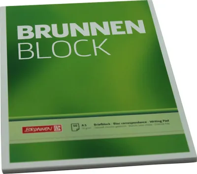 Produktbild von Brunnen Briefblock / Schreibblock / Der Brunnen Block (A5, blanko, 50 Blatt, 70 g/m²)