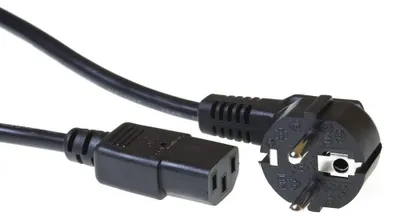 Produktbild von ACT C13 auf CEE7/7 Kaltgerätekabel 3m Schwarz – AK5124