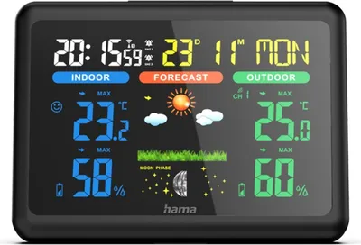 Produktbild von Hama Wetterstation "Color", Schwarz