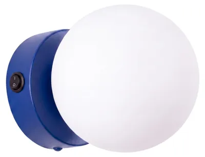 Immagine prodotto di Applique YOLI 1 oltremare con interruttore 1xG9 8W acciaio/vetro 12x14x12cm Sollux Lighting