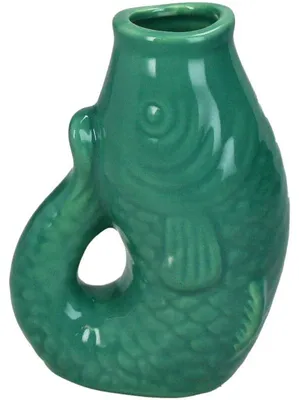 Immagine prodotto di Vaso in Vetroceramica HD Collection, colore turchese, dimensioni 8x5.5x11.3 cm