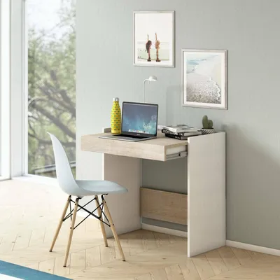 Productafbeelding van Modern bureau voor thuis en kantoor, met lade, 80x40 cm, ideaal voor flexibel werken