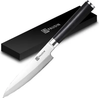 Produktbild von PAUDIN Petty Messer 12,5 cm – Japanisches Universalmesser, einseitig geschliffen – Scharfes Küchenmesser für Gemüse, Obst & präzise Schneidarbeiten