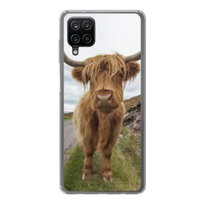 Produktbild von MuchoWow® Handyhülle Schutzhülle Hülle für Samsung Galaxy A12 Schottischer Highlander - Hörner - Berg Silikon Softcase Handy Hülle - Bild