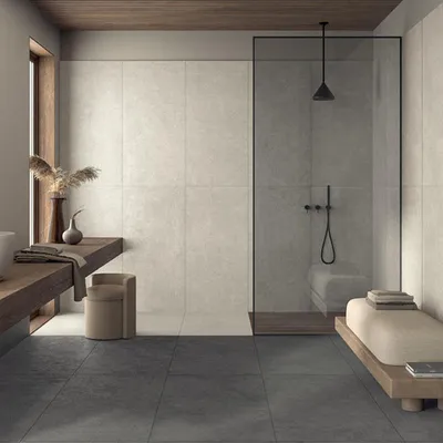 Produktbild von CASA39 Fliesen Betonoptik Weiss 60x120 cm Castelvetro Terrae