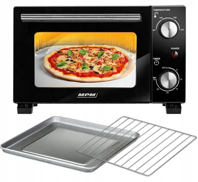 Mini-Backofen 10 L, Ober-/Unterhitze, 90–230 °C, schwarz
