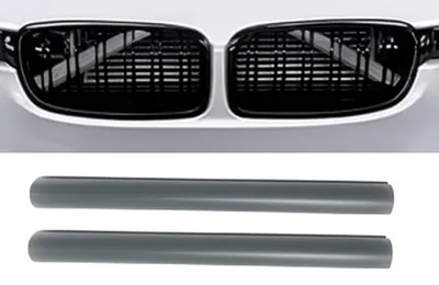 2x Kühlergrill Streben in GRAU für BMW F20 F22 F30 F31 F34 F32 F33 F36 G30 G31 – Produktansicht
