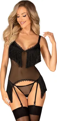 Immagine prodotto di Obsessive - Corsetto e perizoma Sherila - Nero