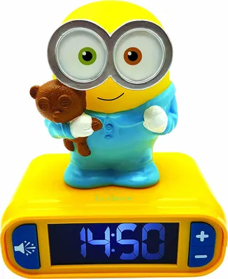 Zdjęcie produktu dla Budzik cyfrowy z lampką nocną Minionki i efektami dźwiękowymi RL800DES