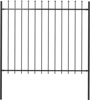 Immagine prodotto di Recinzione da Giardino Woerden con Punta a Lancia in Acciaio 181x150 cm Nero