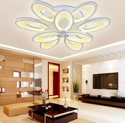 Produktbild von LED Deckenleuchte 8010-6+3 Weiß mit Fernbedienung Lichtfarbe/helligkeit einstellbar A