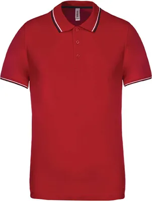 Produktbild von Kariban Herren Polo-Shirt Polohemd Poloshirt Polo Shirt Freizeit Shirt, Größe:3XL, Farbe:Red/Navy/White