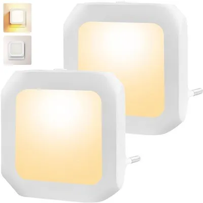 Immagine prodotto di Lampada notturna automatica con luce calda, dimmerabile, adatta per la cameretta dei bambini, con sensore LED e alimentazione a corrente