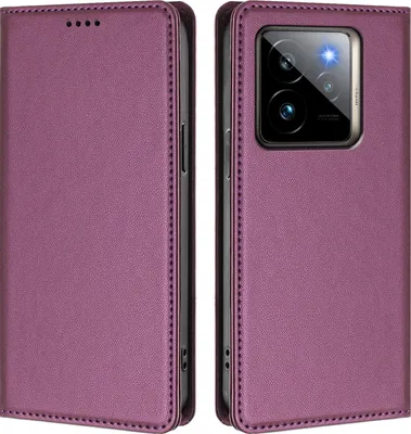 Produktbild von Handyhülle für Realme GT 7 Pro, Kunstleder Klapphülle Stoßfeste Magnetische Hülle mit Ständer Lila