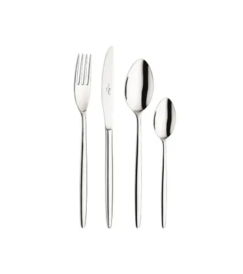 Immagine prodotto di Pinti Olivia Set 24 posate acciaio inox 18/10 – Servizio per 6 Persone - forchetta, coltello, cucchiaio e cucchiaino - Design elegante per tavole cult