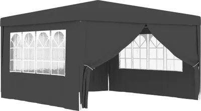 Produktbild von "im Sonderangebot"Garten-Pavillon Wasserdicht Design - Profi-Partyzelt/ Festzelt - mit Seitenwänden 4×4 m Anthrazit 90 g/m² DEMöbel 1224021