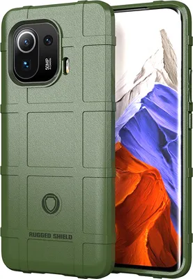 Produktbild von Xiaomi Mi 11 Pro Hülle, LaimTop Weich TPU Silikon Stossfest Anti-rutsch Tasche Heavy Duty Schutzhülle für Xiaomi Mi 11 Pro Grün