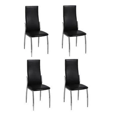 Obrázek produktu pro vidaXL Židle do jídelny 4 ks černá umělá kůže