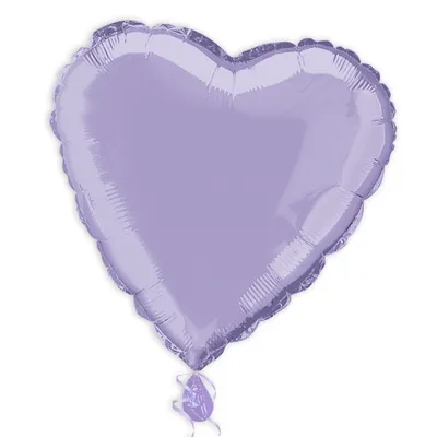 Produktbild von Unique Party 52965, Spielzeugballon, Folie, Lavendel, Jubiläum, Herz (Form), 45 cm
