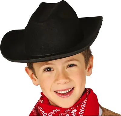 Produktbild von Cowboys Abenteuerhut Braun Kind Karneval Western Spiel Kostüm Accessoire Spaß, Farbe: Schwarz