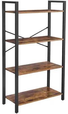 Produktbild von Industrie-Regal mit 4 Ablagen im rustikalen Stil LLS60BX