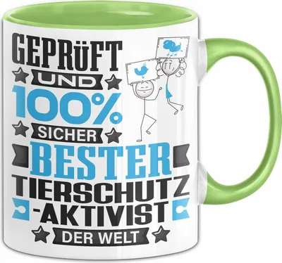 Produktbild von Tierschutzaktivist Geschenk Lustiger Spruch für Tierschutzaktivist Geschenkidee Bester Tierschutzaktivist Der Welt (Grün)