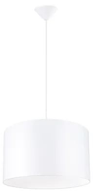Produktbild von Pendelleuchte Stoff E27 Ø 40 cm H: max. 88 cm Weiß rund Modern Hängelampe