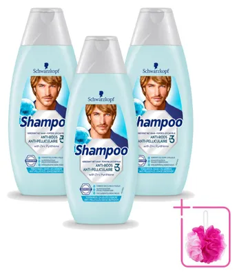 Image de 3 flacons de shampooing antipelliculaire Schwarzkopf à l'aloé vera - 400 ml - Pack économique - 3 pièces
