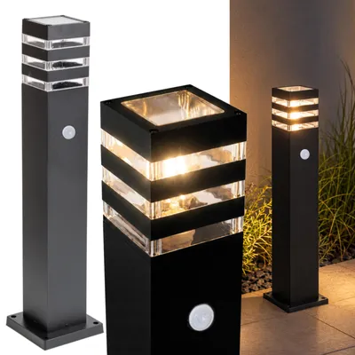 Produktbild von LUMILED Wegeleuchte Außen Pollerleuchte Außenstehleuchte Stehlampe mit Bewegungssensor PIR Gartenleuchte Wegelampe 60cm IP44 E27 Fassung max 13W