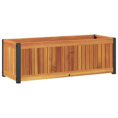 Produktbild von vidaXL Pflanzkübel 80x30x27,5 cm Massivholz Akazie und Stahl
