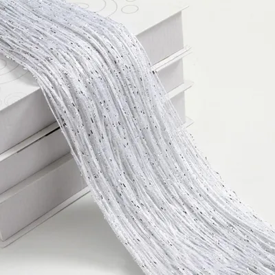 String-Gardinenpaneele 100x200 cm Polyester, Weiß