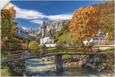 Produktbild von ARTland Wandbild, selbstklebend Herbst im Berchtesgadener Land Größe: 30x20 cm